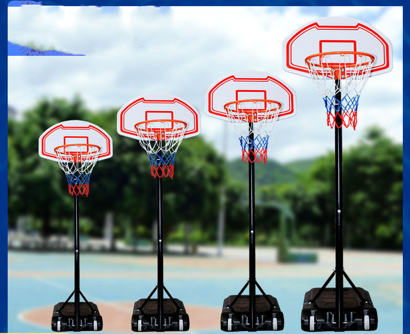 Outdoor Mobile Basketball Stand Adjustable Hoop for Teenagers and Children