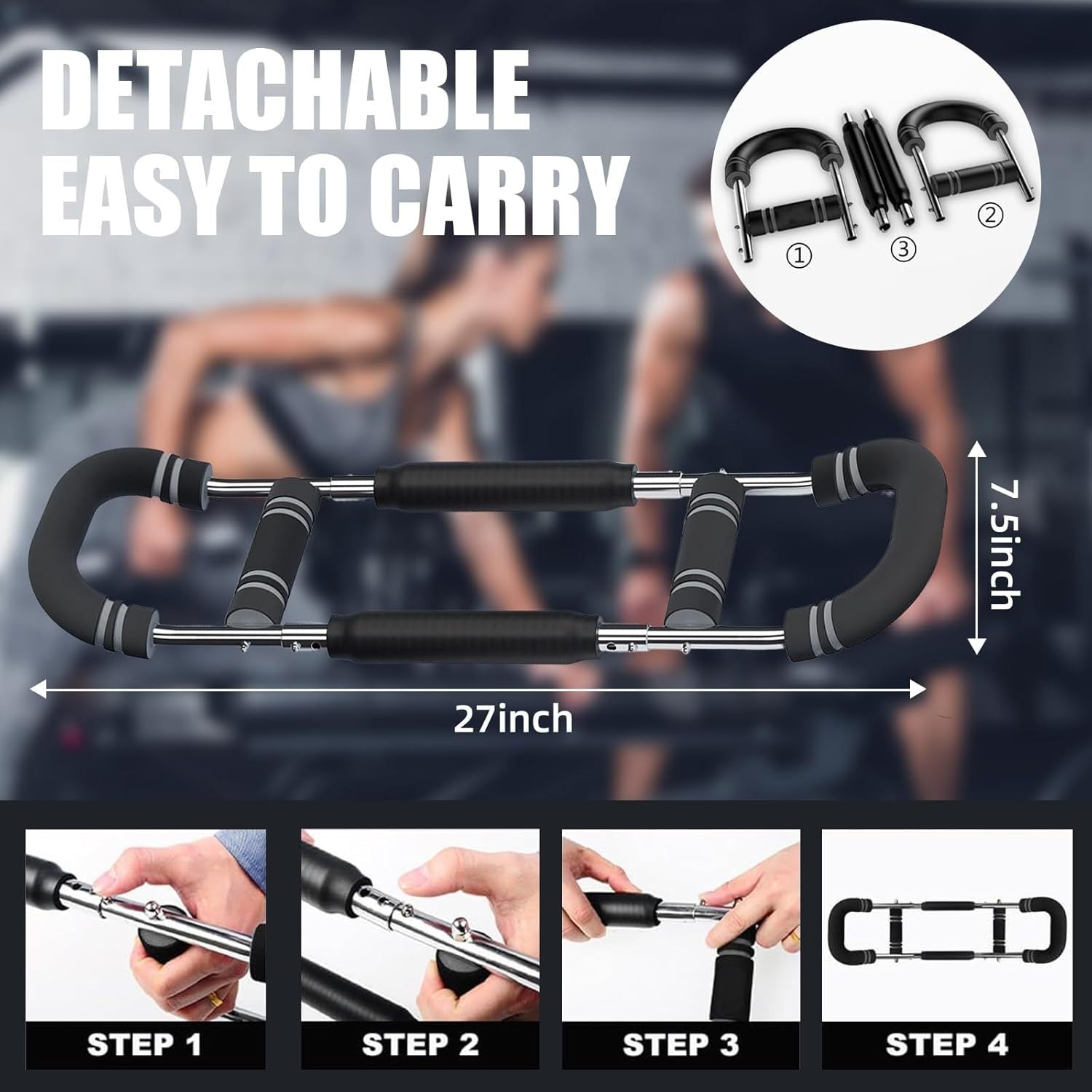 Adjustable U Shape Arm Strength Trainer Chest Muscle Fitness Equipment