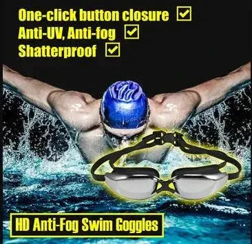ClearView HD Swim Goggles Comfort Fit Adjustable Straps