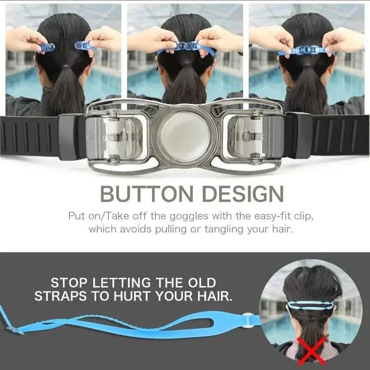 ClearView HD Swim Goggles Comfort Fit Adjustable Straps