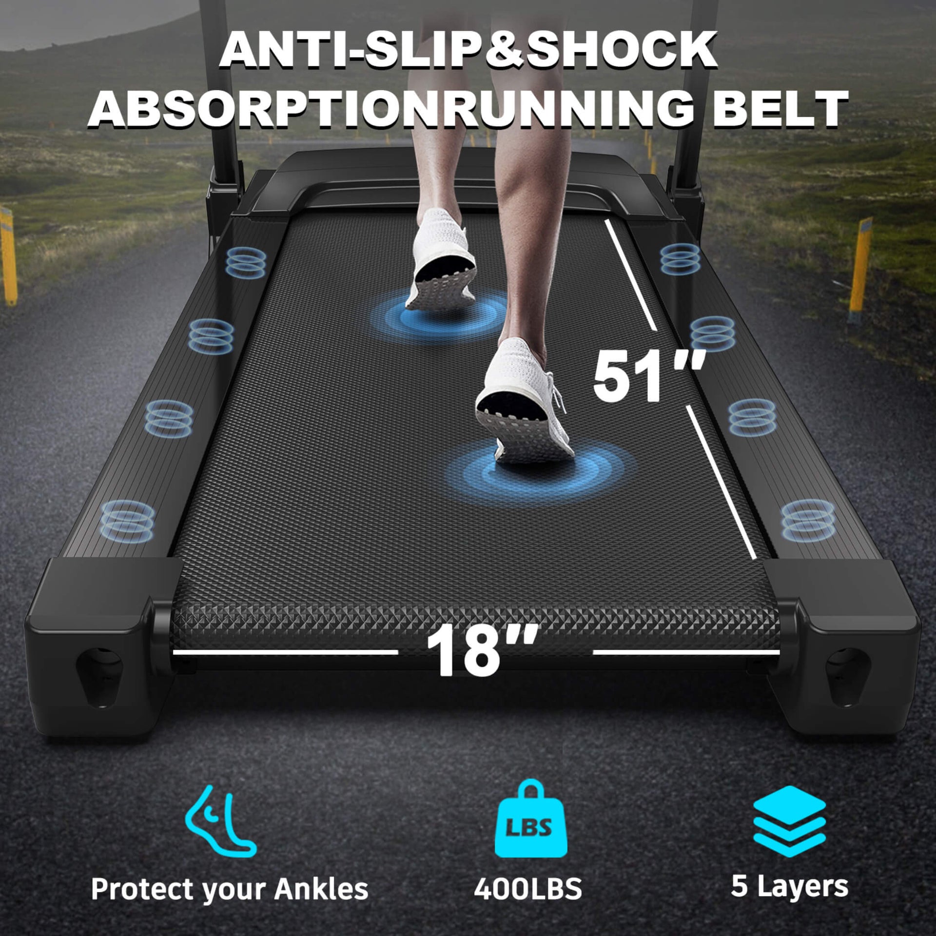Rovix Compact 3.5HP Foldable Electric Treadmill With Bluetooth, LCD Display & 12 Pre-Set Running Programs (SAK25879)