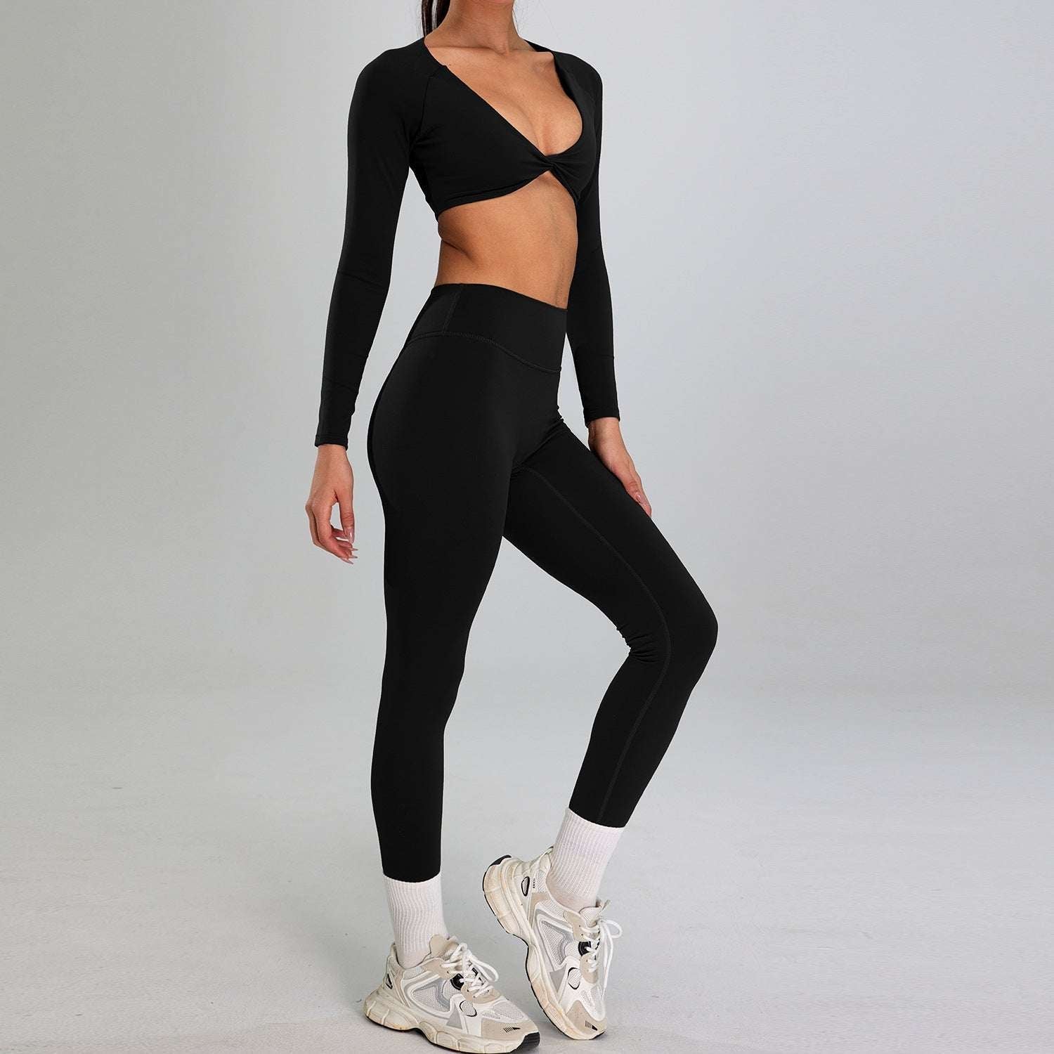High Intensity Womens Sports Suit Nude Feel Running Workout Set