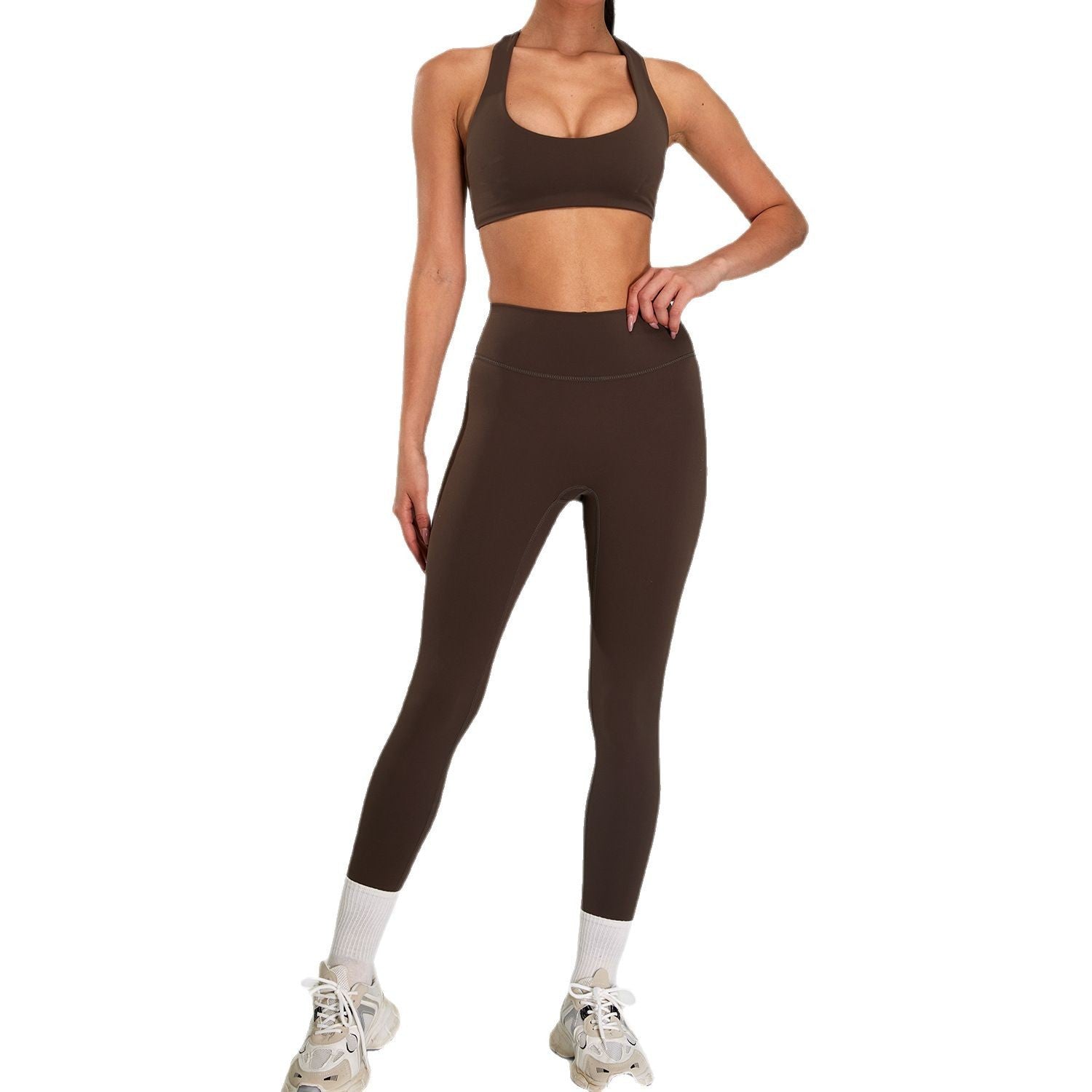 High Intensity Womens Sports Suit Nude Feel Running Workout Set