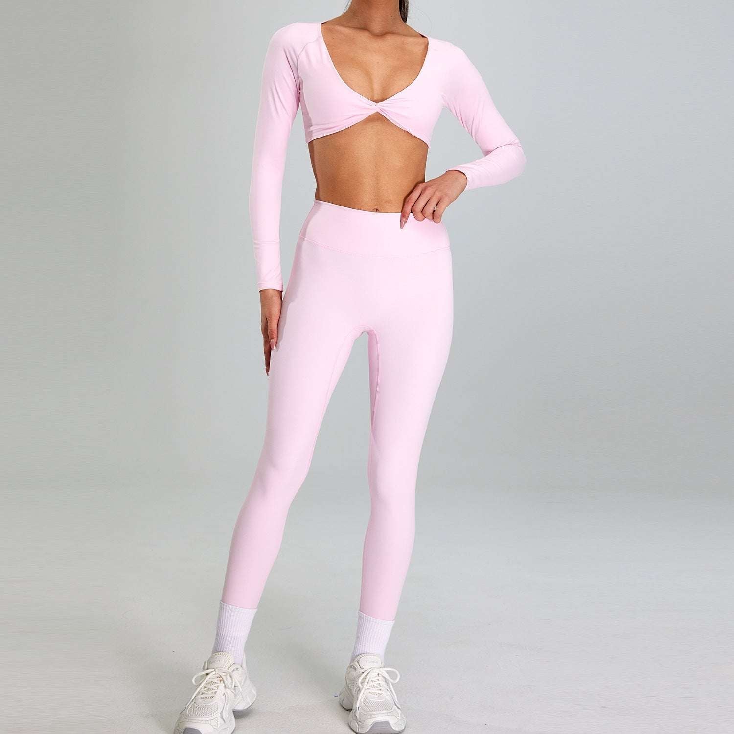 High Intensity Womens Sports Suit Nude Feel Running Workout Set