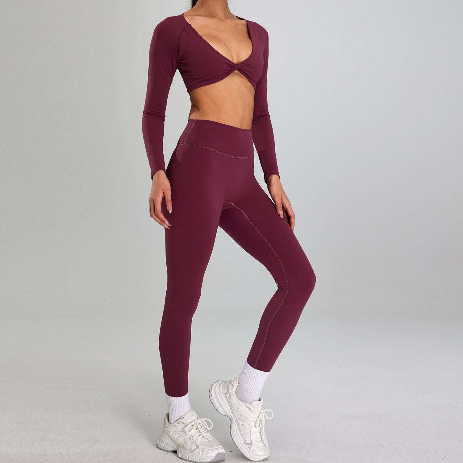 High Intensity Womens Sports Suit Nude Feel Running Workout Set