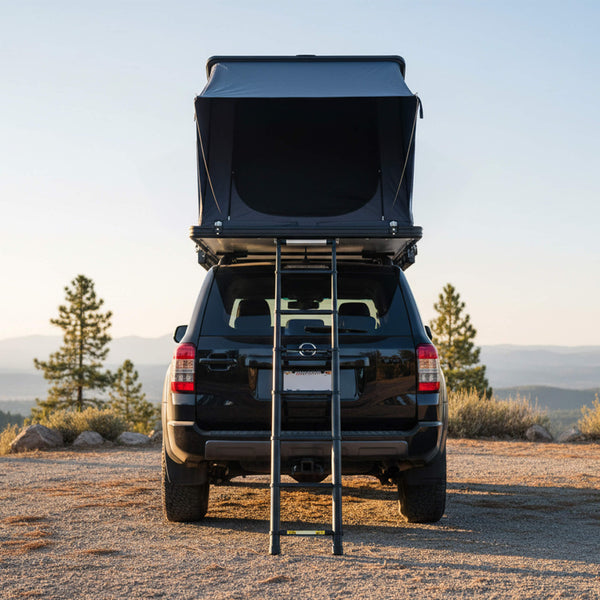 Trailora Ridge Heavy-Duty Aluminum Hard-Shell Rooftop Tent With Ladder, LED Lighting, And Memory Foam Mattress (SAK82931)