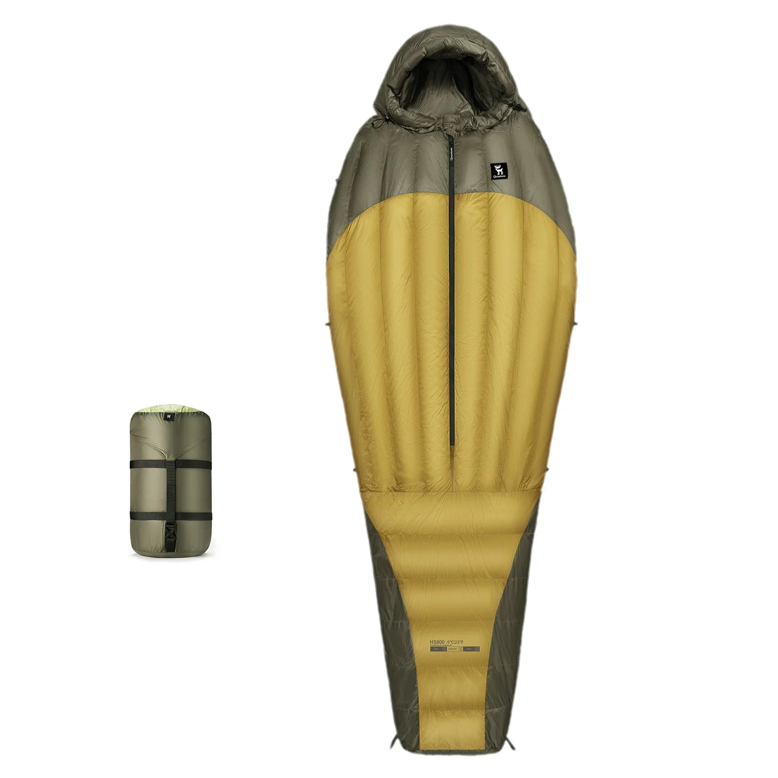 650 Fill Power Down Mummy Sleeping Bag Waterproof 23F Camping