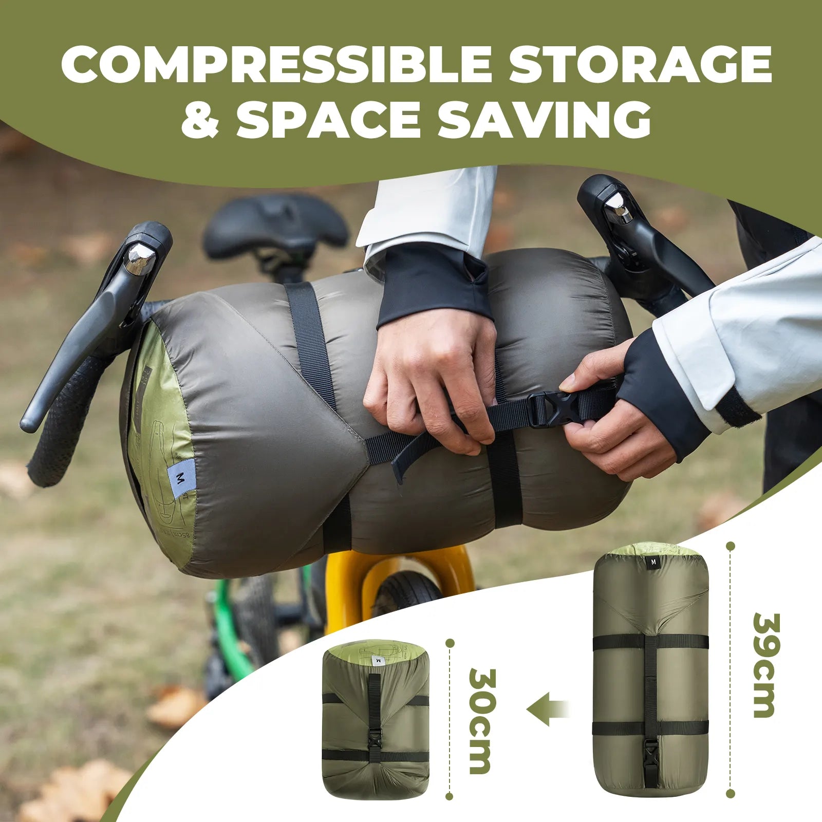 650 Fill Power Down Mummy Sleeping Bag Waterproof 23F Camping