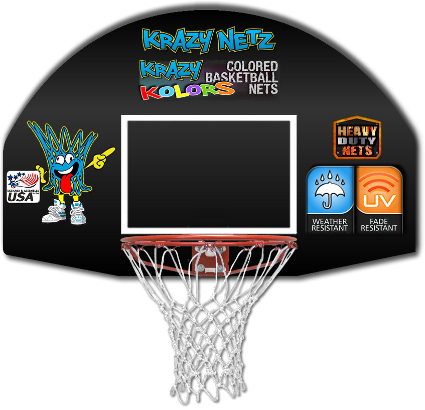 Heavy Duty White Basketball Rim Net Replacement for Indoor Outdoor Hoops